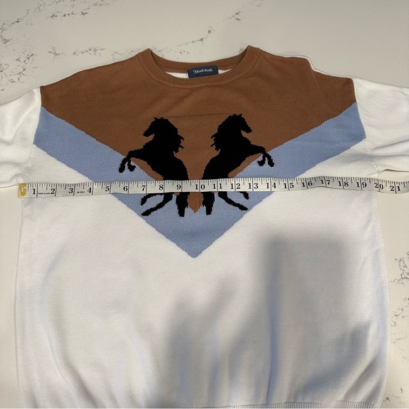 Modcloth Western Horse Themed Crewneck Sweater - Picture 8 of 8